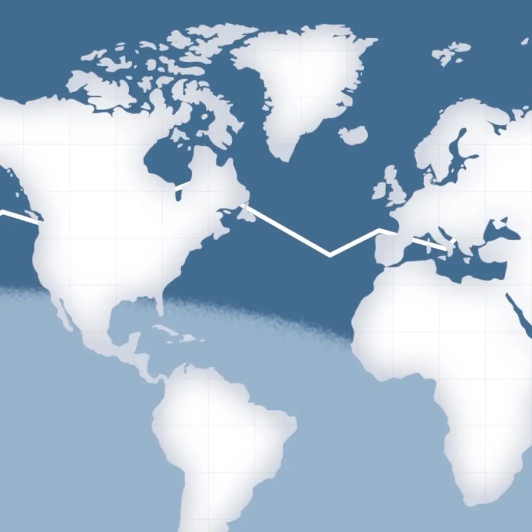 Illustrated world map